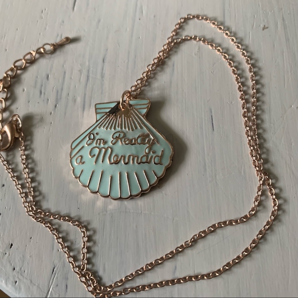 I’m really a mermaid shell necklace